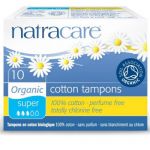 Natracare Organic Non Applicator Tampon Super - 10 Tampons